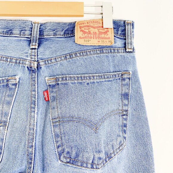 Vintage LEVI’s 516 Faded Medium Blue Wash Jeans / Made in Mexico / Size Small - Picture 11 of 16